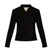 Isabel Marant Svart Cable-Knit Jacka Black, Dam