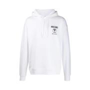 Moschino Vit Sweatshirt med Dubbelt Frågetecken White, Herr