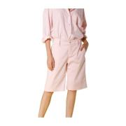 Mason's Straight Chino Bermuda Shorts i Lila Pink, Dam