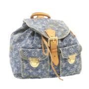 Louis Vuitton Vintage Pre-owned Canvas ryggsckar Blue, Dam