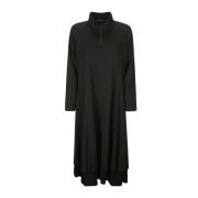 Yohji Yamamoto Elegant R-Track Klänning för Kvinnor Black, Dam