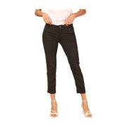 Mason's Curvy Chino Byxor i Stretch Tencel Black, Dam