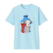 Kaws Sesame Street Companion Trash Can Tee Blue, Herr