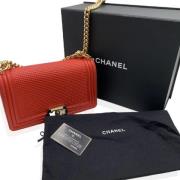 Chanel Vintage Pre-owned Laeder chanel-vskor Red, Dam