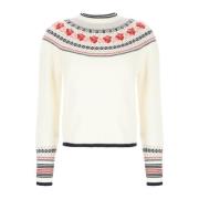 Thom Browne Stiligt Stickat Sortiment White, Dam