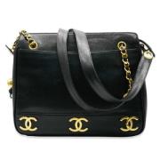 Chanel Vintage Pre-owned Laeder totevskor Black, Dam