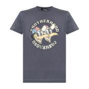 Dsquared2 T-shirt med logotyp Blue, Herr