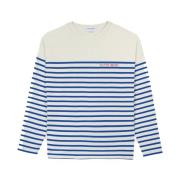 Maison Labiche Ikoniskt broderad logg randig topp Multicolor, Herr