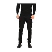 Mason's Extra Slim Fit Cargo Byxor i Gabardin Black, Herr