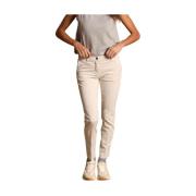 Mason's Slim Women's Chino Byxor i Satin White, Dam