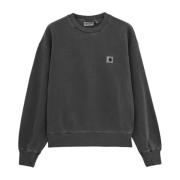 Carhartt Wip Bomull Antracit Crewneck Sweatshirt med Logo Gray, Dam