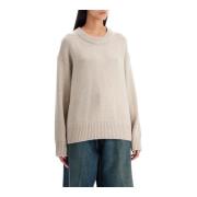 Lisa Yang Mjuk Ribbad Cashmere Tröja Beige, Dam