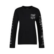 Simone Rocha Svart Bomull Långärmad Band T-shirt Black, Dam