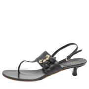 Gucci Vintage Pre-owned Laeder sandaler Black, Dam