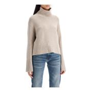 Lisa Yang Kashmir Fleur Sweater Beige, Dam