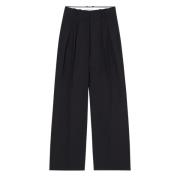 Róhe Svarta Wide Leg Chino Byxor Black, Dam