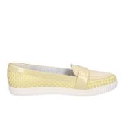 Geox Mocka Loafers för Kvinnor Yellow, Dam