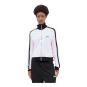 Ganni Jersey Track Jacket med Logo Patch Pink, Dam