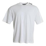 Balenciaga Bomulls T-shirt med Rund Hals White, Herr