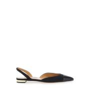 Aquazzura Milanese Flat Svarta Sandaler Black, Dam