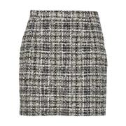 Alessandra Rich Grå Tweed Minikjol Metallic Accent Gray, Dam