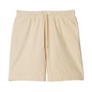 Burberry Beige Frotté Dragsko Shorts Beige, Herr