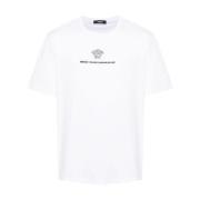 Versace Jersey bomull T-shirt med Medusa broderi White, Herr