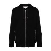 Alexander McQueen Svart Hoodie Tröja Jersey Bomull Black, Herr