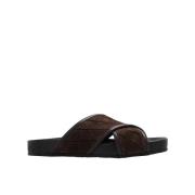 Bottega Veneta Brun Criss Cross Sandaler Ss22 Brown, Herr