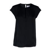 Calvin Klein Casual Bomull T-shirt för Män Black, Dam