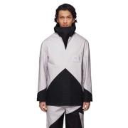 A-Cold-Wall Geometrisk Kagool Windbreaker i Svart/Grå Gray, Herr