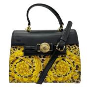 Versace Pre-owned Pre-owned Canvas handvskor Yellow, Dam