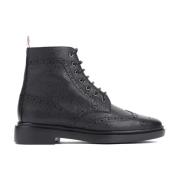 Thom Browne Svart Ankel Wingtip Stövlar Black, Dam