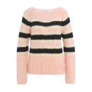 Dawn x Dare Rosa Mohair Stickad Tröja Aw24 Pink, Dam