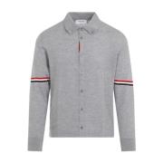 Thom Browne Grå Mélange Button-Down Skjorta Gray, Herr