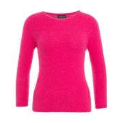 Roberto Collina Rosa Angora Tröja Stickat Aw24 Pink, Dam