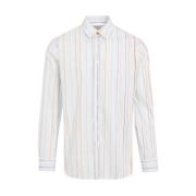 PS By Paul Smith Klassisk Vit Randig Skjorta White, Herr