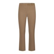 Max Mara Kamelton Stretch Bomullsblandning Byxor Brown, Dam