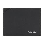 Calvin Klein Korthållare Plånbok Minimalistisk Stil Black, Herr