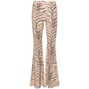 Stella McCartney Djurtryck Utställda Byxor Beige, Dam