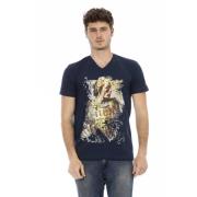 Trussardi Kortärmad V-ringad T-shirt Blue, Herr