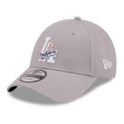 New Era Dodgers Team Logo Infill 9Forty Cap Gray, Herr