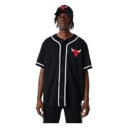 New Era Bulls Baseball Jersey Black, Herr