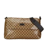 Gucci Vintage Pre-owned Laeder axelremsvskor Beige, Dam