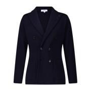 Lardini Dubbelknäppt Stickad Blazer Blue, Herr