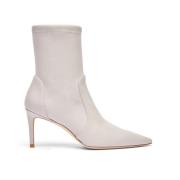 Stuart Weitzman Modern Stretch Bootie White, Dam