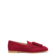 Stuart Weitzman Tassel Loafer med Träsula Red, Dam