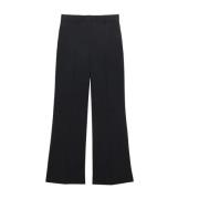 Msgm Svart Ullblandning Pantalone Byxor Black, Dam