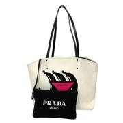 Prada Vintage Pre-owned Tyg prada-vskor Beige, Dam