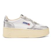 Autry Medalist Platform Sneakers White, Dam